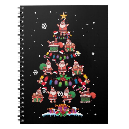 Weihnachtsmann liebt Weihnachtsbaum Notizblock (Vorderseite)