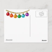 Weihnachtsmann liefert Bücher Postkarte (Rückseite)