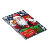 Weihnachtsmann liefert Geschenke Notizblock (Rechte Seite)