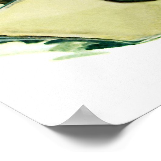 Weihnachtsmann liefert Geschenke Poster (Ecke)