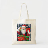 Weihnachtsmann liefert Geschenke Tragetasche (Vorne)