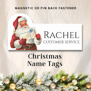 Weihnachtsmann liefert Personalisierten Geschenkna Namensschild