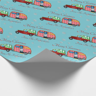 Weihnachtsmann-Lieferwagen Geschenkpapier