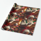 Weihnachtsmann-Liste Geschenkpapier (Ungerollt)