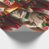 Weihnachtsmann-Liste Geschenkpapier (Ecke)
