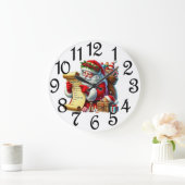 Weihnachtsmann-Liste Große Wanduhr (Zuhause)