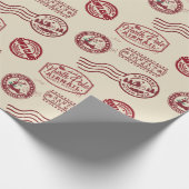 Weihnachtsmann Luftpost Feiertag Geschenkpapier (Ecke)