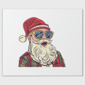 Weihnachtsmann - Lustig Geschenkpapier (Flach)