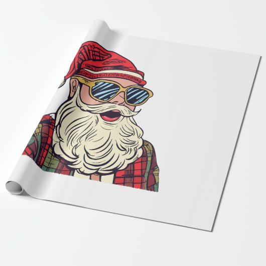 Weihnachtsmann - Lustig Geschenkpapier (Ungerollt)