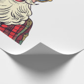 Weihnachtsmann - Lustig Geschenkpapier (Ecke)
