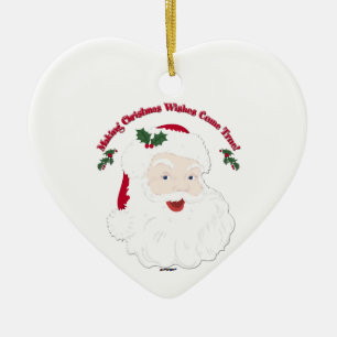 Weihnachtsmann macht Weihnachtsträume wahr! Keramikornament