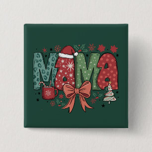 Weihnachtsmann-Mama Frohe Weihnachten Geschenk für Button