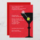 Weihnachtsmann Martini & Merriment - Party Einladung (Vorne/Hinten)