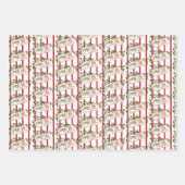 Weihnachtsmann Matte 19" x 29" Geschenkpapier Set (Vorderseite 2)