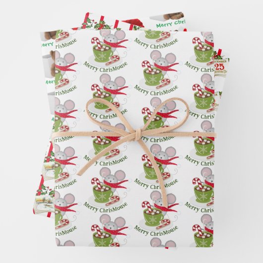 Weihnachtsmann Matte 19" x 29" Geschenkpapier Set (Beispiel)