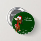 Weihnachtsmann-Maus Button (Vorne & Hinten)