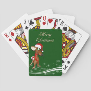 Weihnachtsmann-Maus Spielkarten