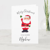 Weihnachtsmann Merry Nephew Feiertagskarte (Vorderseite)