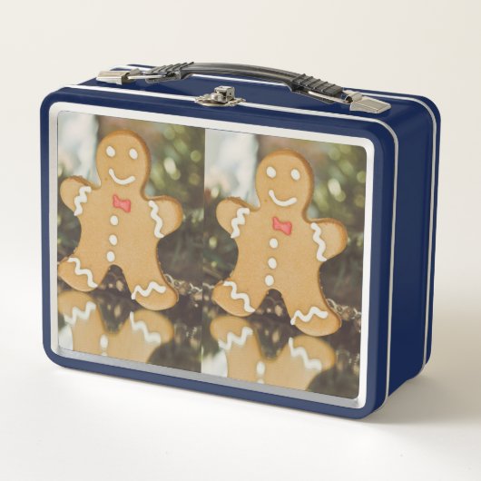 Weihnachtsmann Metall Brotdose (Vorderseite)