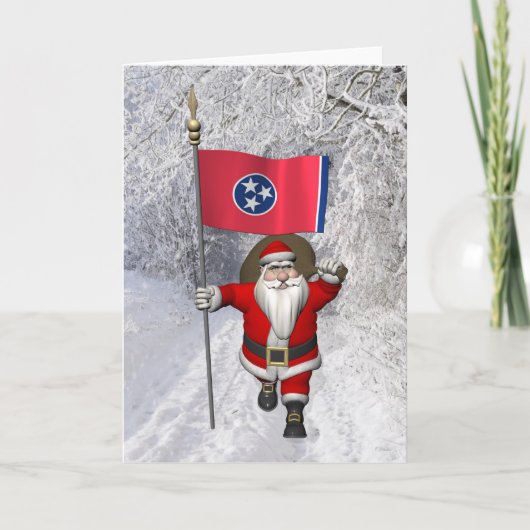 Weihnachtsmann mit Abschluss des Tennessees Feiertagskarte (Vorderseite)