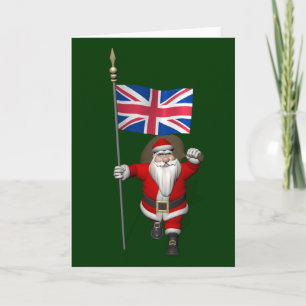 Weihnachtsmann mit Abschluss des Vereinigten König Feiertagskarte
