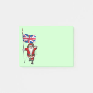 Weihnachtsmann mit Abschluss des Vereinigten König Post-it Klebezettel