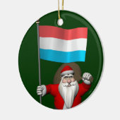 Weihnachtsmann mit Abschluss Luxemburgs Keramikornament (Links)