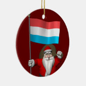 Weihnachtsmann mit Abschluss Luxemburgs Keramikornament (Rechts)