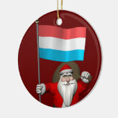 Weihnachtsmann mit Abschluss Luxemburgs Keramikornament (Links)