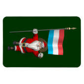 Weihnachtsmann mit Abschluss Luxemburgs Magnet (Horizontal)