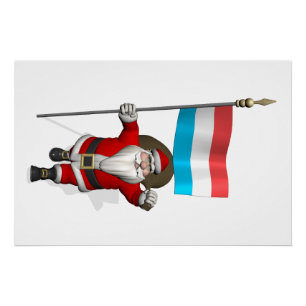 Weihnachtsmann mit Abschluss Luxemburgs Poster