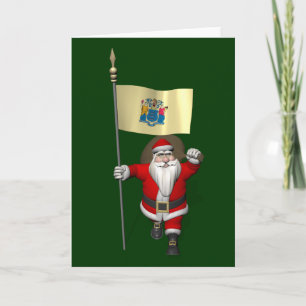 Weihnachtsmann mit Abschluss New Jersey Feiertagskarte