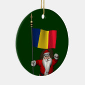 Weihnachtsmann mit Abschluss Rumäniens Keramik Ornament (Rechts)