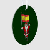 Weihnachtsmann mit Abschluss Spaniens Ornament (Vorderseite)
