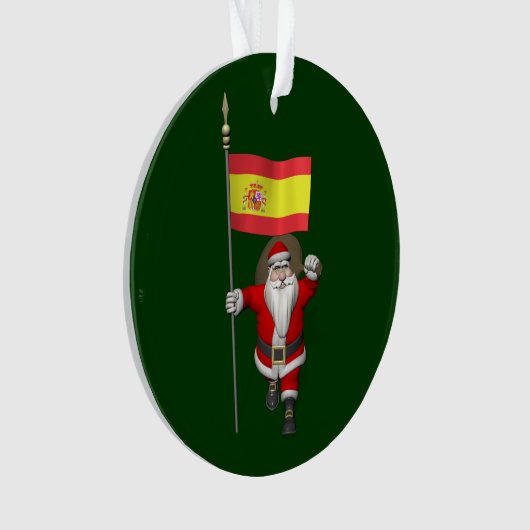 Weihnachtsmann mit Abschluss Spaniens Ornament (Vorderseite)