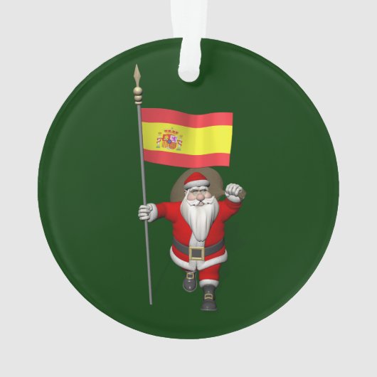 Weihnachtsmann mit Abschluss Spaniens Ornament (Rückseite)