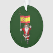 Weihnachtsmann mit Abschluss Spaniens Ornament (Vorderseite)