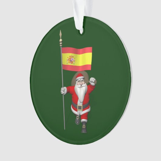 Weihnachtsmann mit Abschluss Spaniens Ornament (Vorderseite)