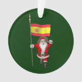 Weihnachtsmann mit Abschluss Spaniens Ornament (Vorderseite)
