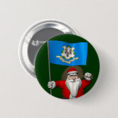 Weihnachtsmann mit Abschluss von Connecticut Button (Vorne & Hinten)