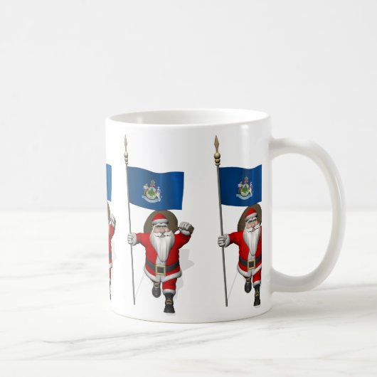 Weihnachtsmann mit Abschluss von Maine Kaffeetasse (Rechts)