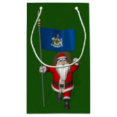Weihnachtsmann mit Abschluss von Maine Kleine Geschenktüte (Rückseite)