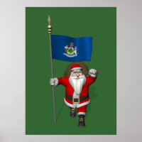 Weihnachtsmann mit Abschluss von Maine