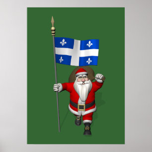 Weihnachtsmann mit Abschluss von Québec CDN Poster