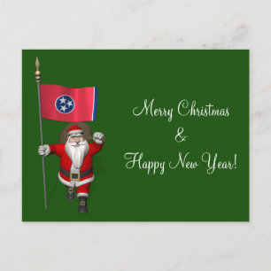 Weihnachtsmann mit Abschluss von Tennessee Feiertagspostkarte