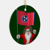 Weihnachtsmann mit Abschluss von Tennessee Keramik Ornament (Rechts)
