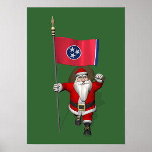 Weihnachtsmann mit Abschluss von Tennessee Poster