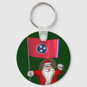 Weihnachtsmann mit Abschluss von Tennessee Schlüsselanhänger