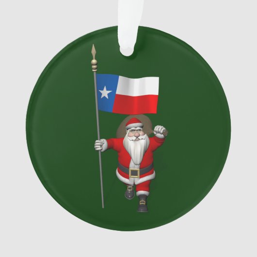 Weihnachtsmann mit Abschluss von Texas Ornament (Vorderseite)