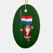 Weihnachtsmann mit Abtritt der Niederlande Keramikornament (Links)
